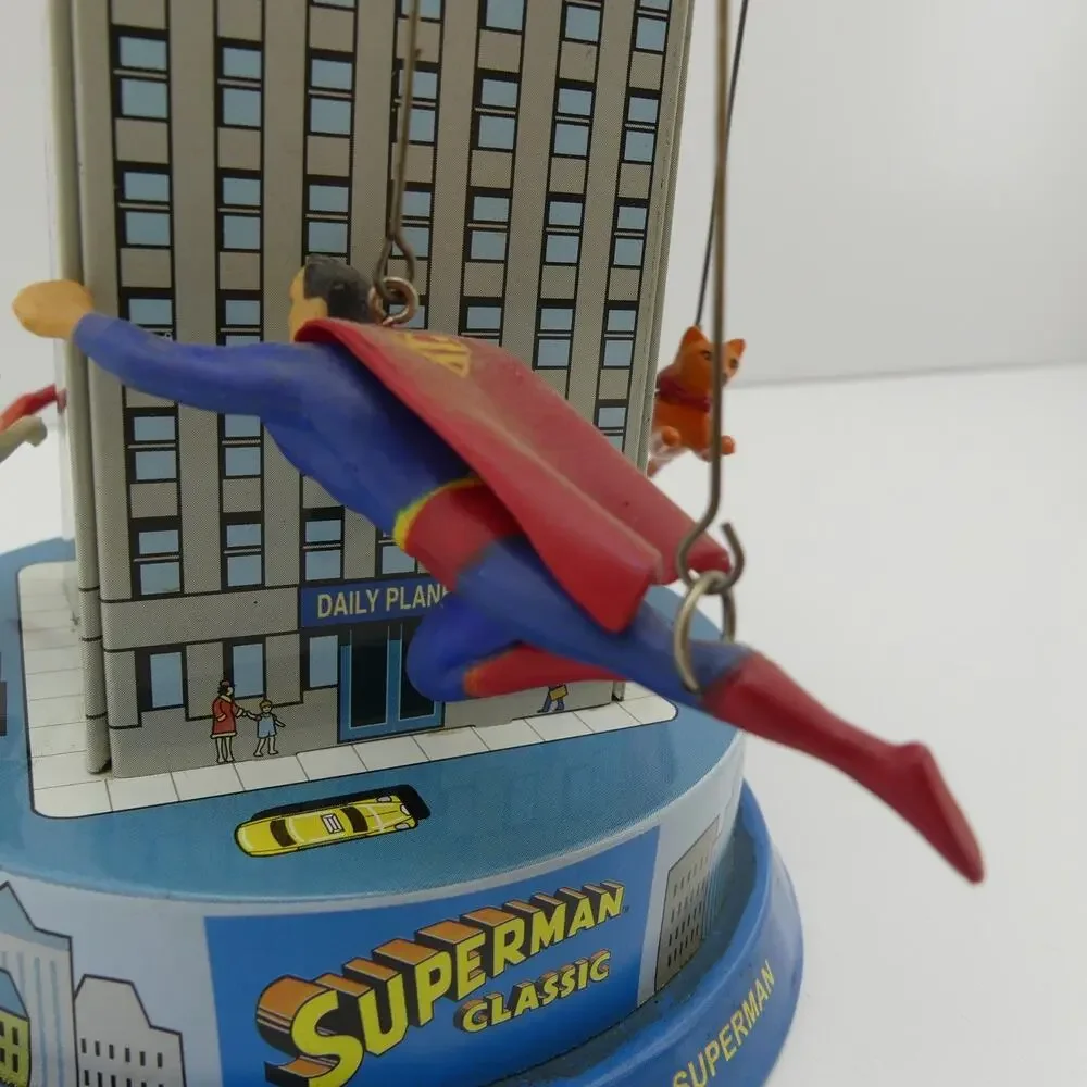 Superman Classic Tin Carousel Toy Schylling 2001 Krypto Streaky Supergirl